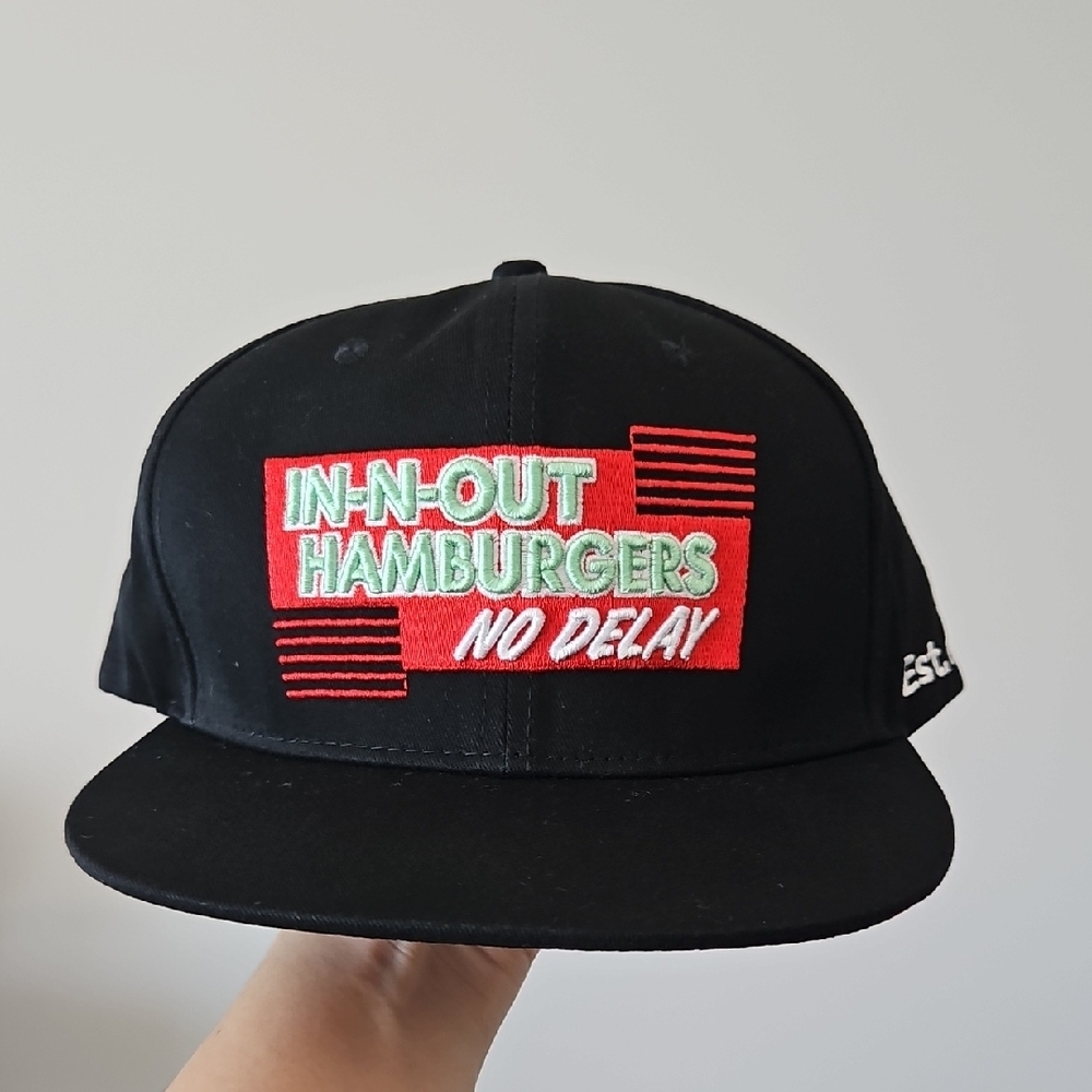 In-N-Out Black Cap with Red and Green Logo